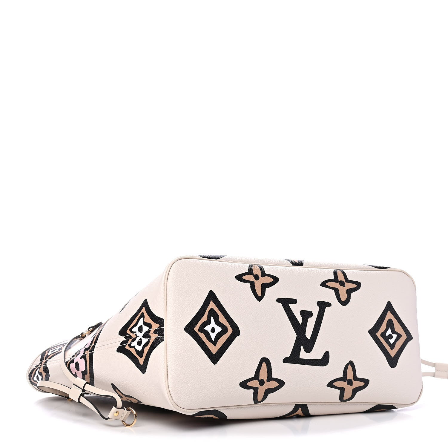 Louis Vuitton Monogram Giant Wild At Heart Neverfull MM Creme 3 of 4