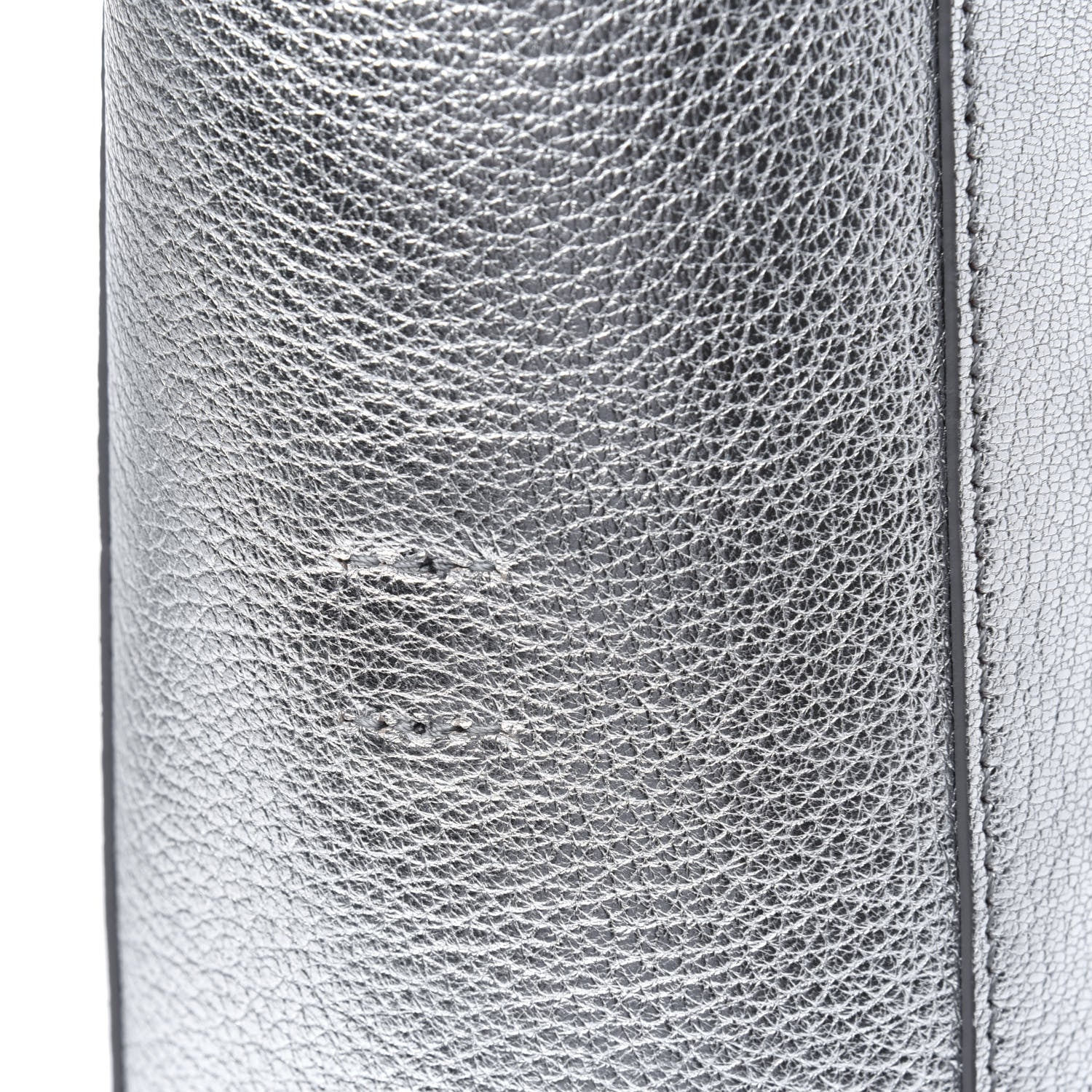Balenciaga Metallic Goatskin Logo XXS Everyday Tote Argent Black 14 of 16
