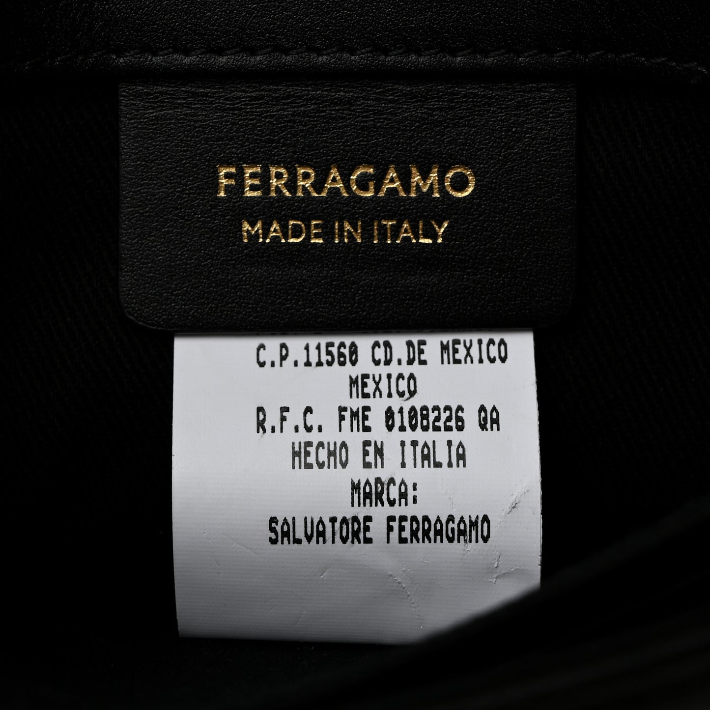 Calfskin Archive Gancini Flap Crossbody Black