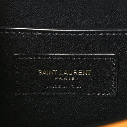Saint Laurent Box Calfskin Monogram Medium Solferino Satchel Dark Sun 6 of 8