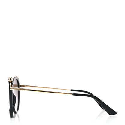 Cartier Panthere De Cartier Cat Eye Sunglasses Gold Black 3 of 8