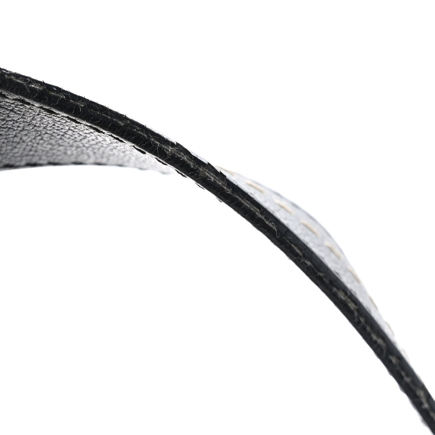 Shiny Goatskin Saddle Bag Black