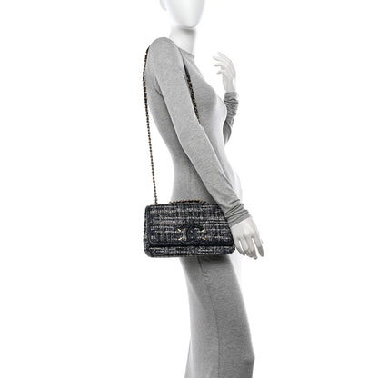 Chanel Tweed Snakeskin Quilted Medium CC Filigree Flap Multicolor 2 of 11