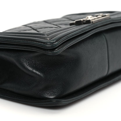 Chanel Calfskin Double Stitch Medium Boy Flap Black 9 of 12