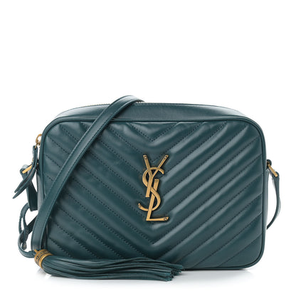 Saint Laurent Calfskin Matelasse Monogram Lou Camera Bag Sea Turquoise 1 of 9