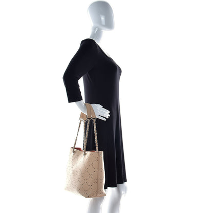 Chanel Perforated Grained Calfskin Small Shopping Tote Light Coral 2 of 29