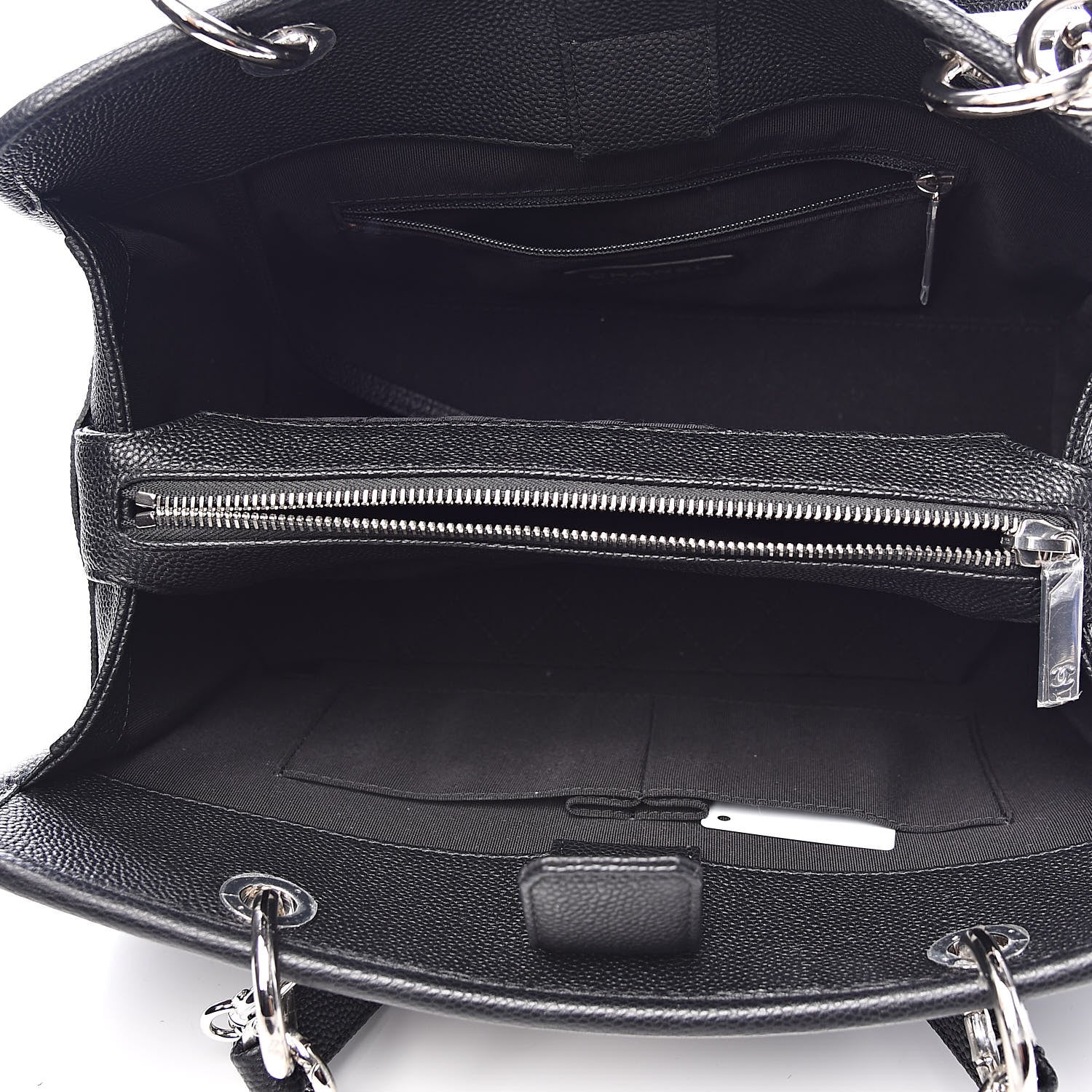 Chanel Caviar Stitched Shopping Tote Black 6 of 12