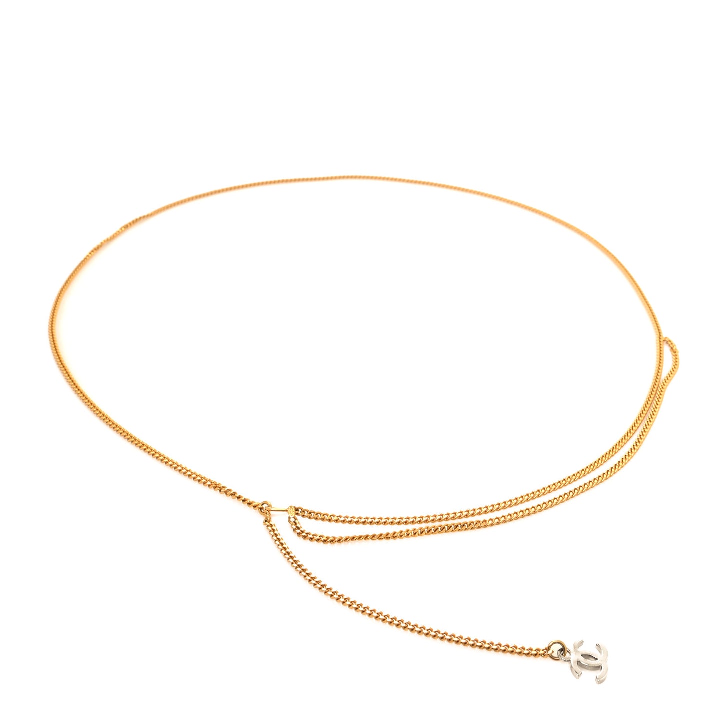Metal CC Chain Belt Gold Silver