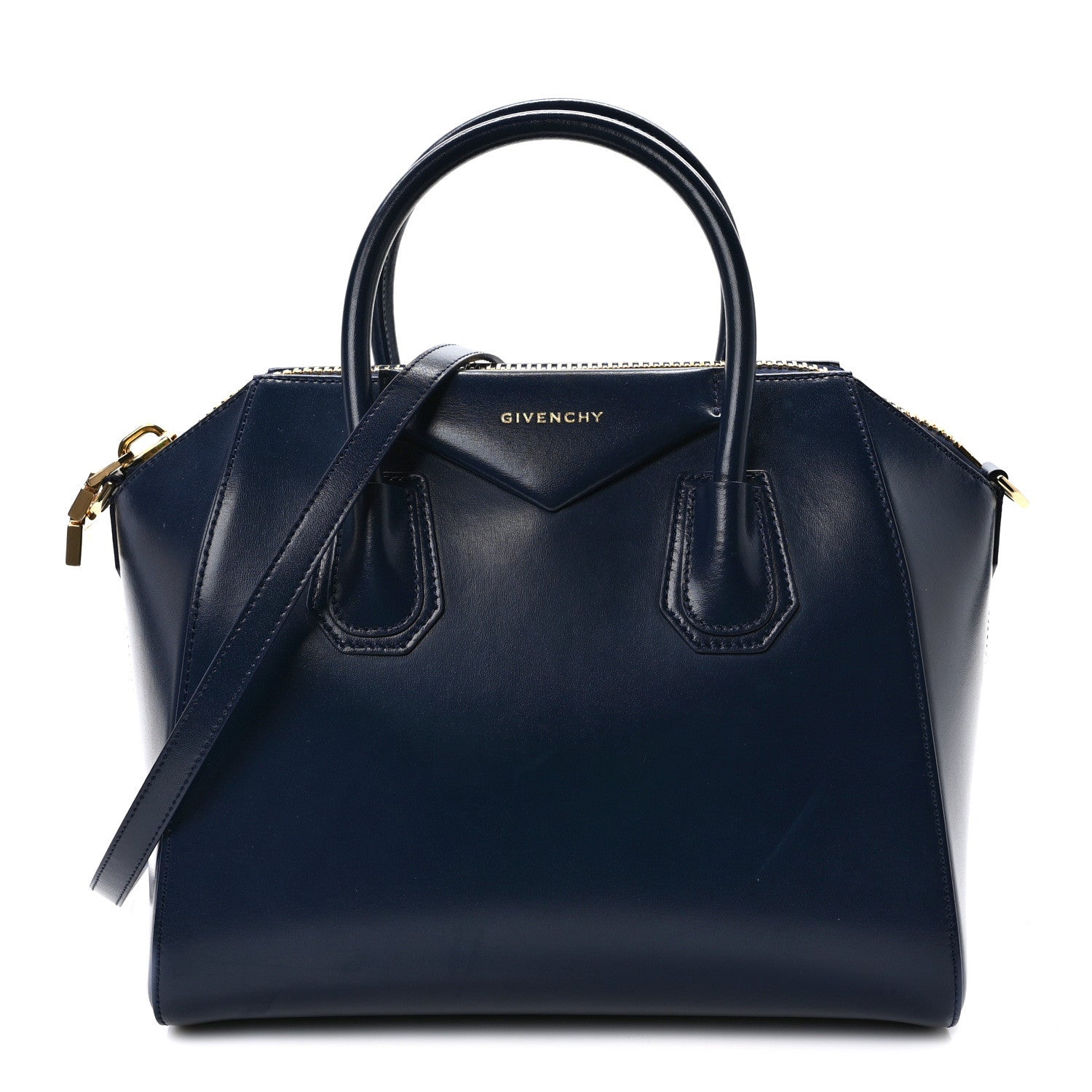 Givenchy Shiny Lord Calfskin Small Antigona Navy 1 of 8