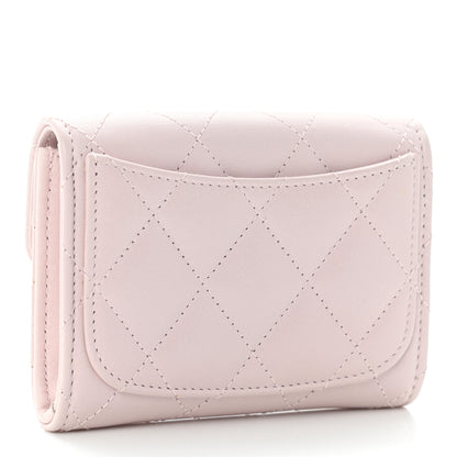 Chanel Lambskin Quilted Flap Card Holder Pink 3 of 11