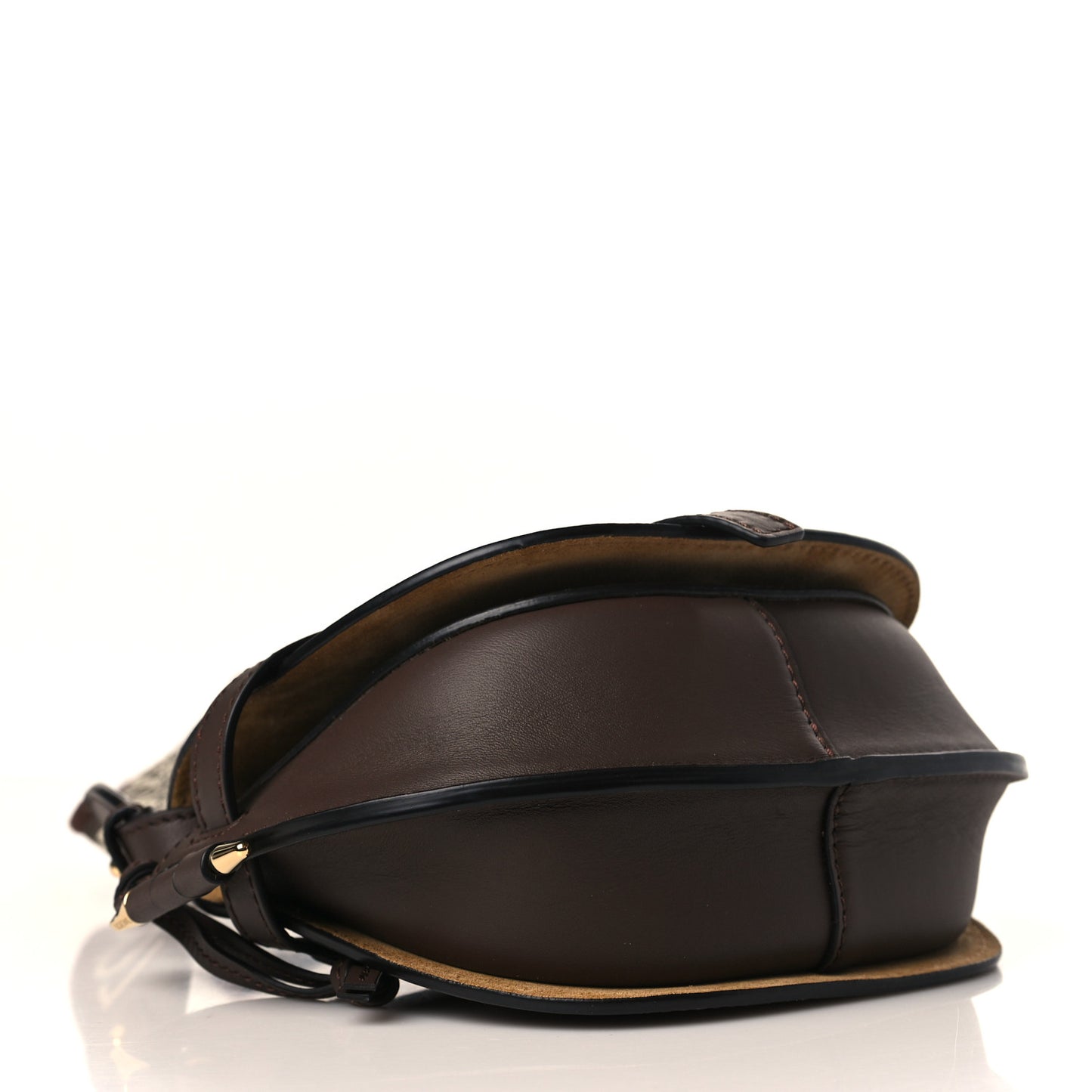 Calfskin Jacquard Mini Gate Dual Bag Chocolate