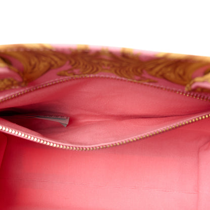 Versace Canvas Baroque Print Medusa Small Tote Pink 6 of 13