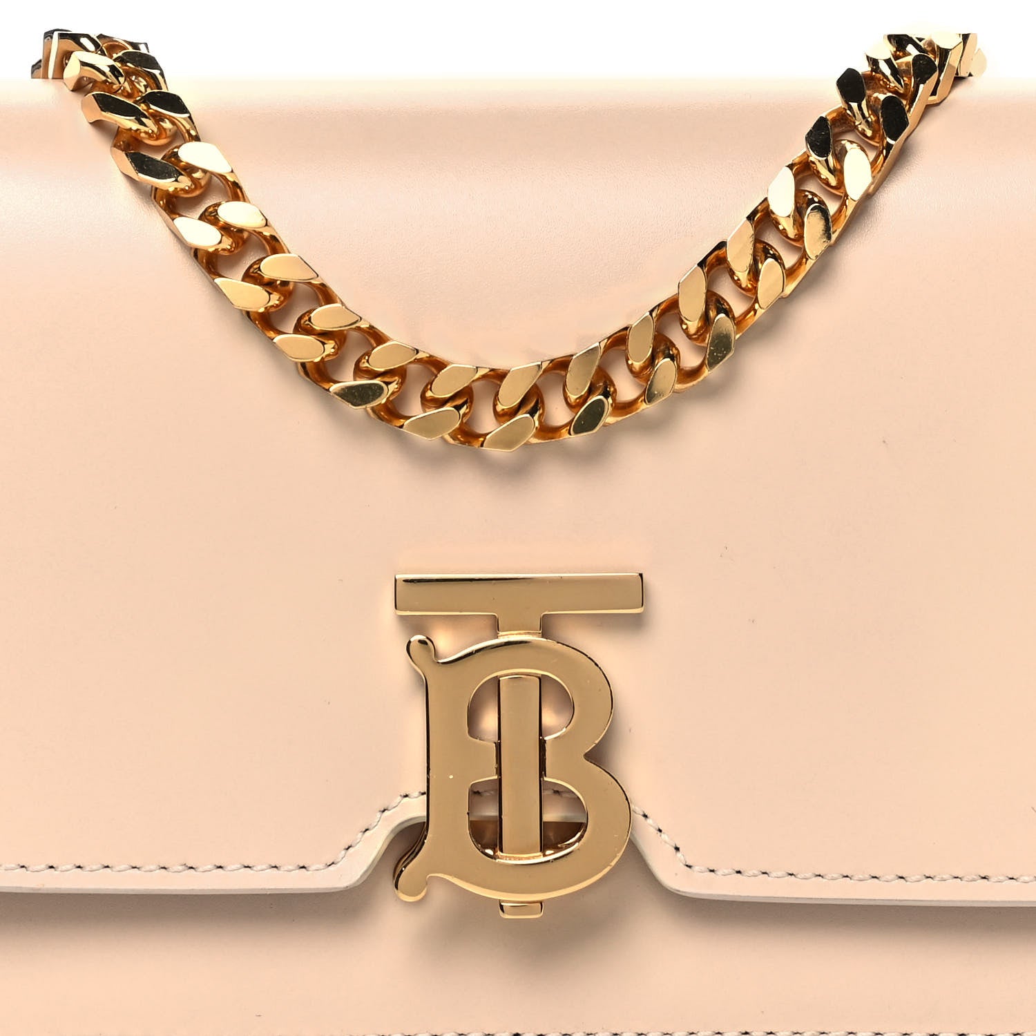 Burberry Calfskin TB Chain Belt Bag Rose Beige 8 of 10