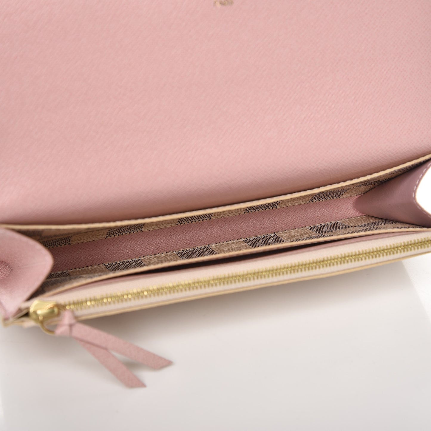 Damier Azur Emilie Wallet Rose Ballerine