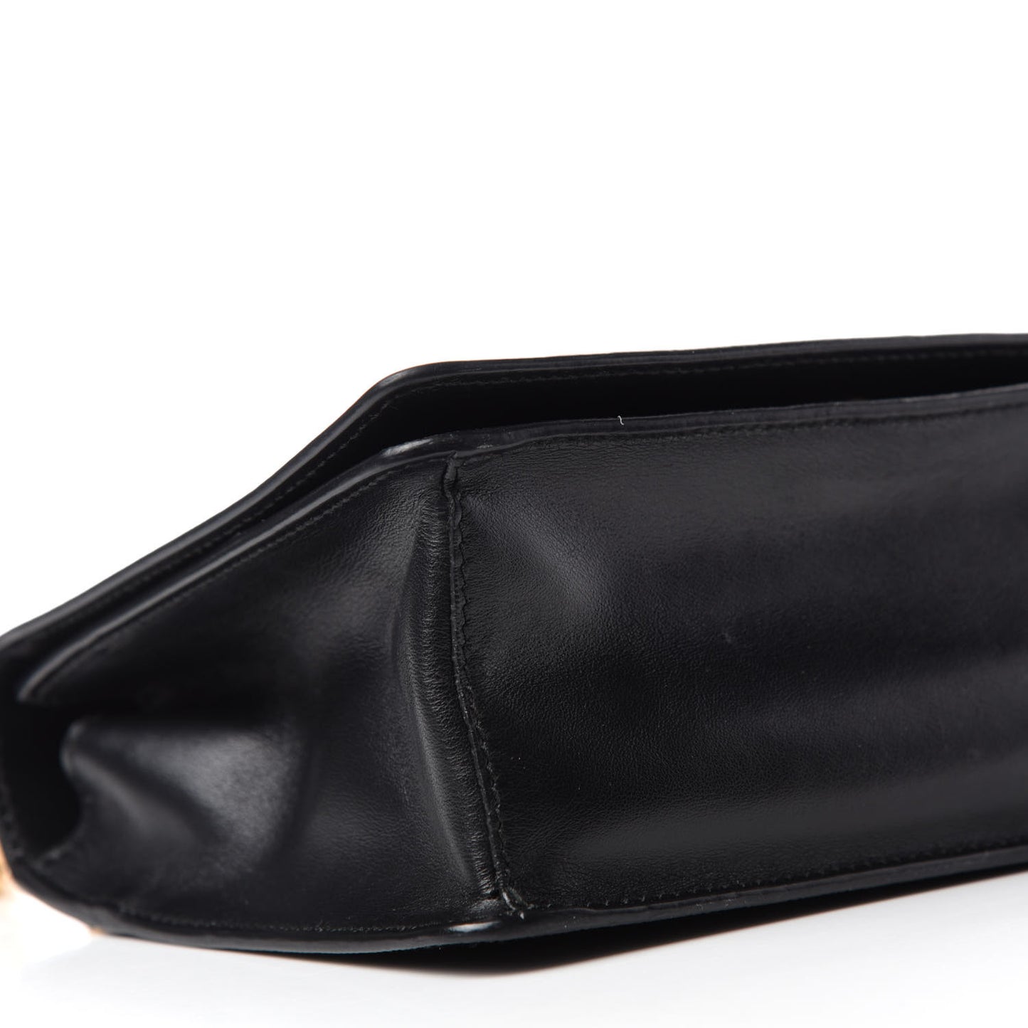 Saffiano Soft Calfskin Chain Crossbody Bag Black