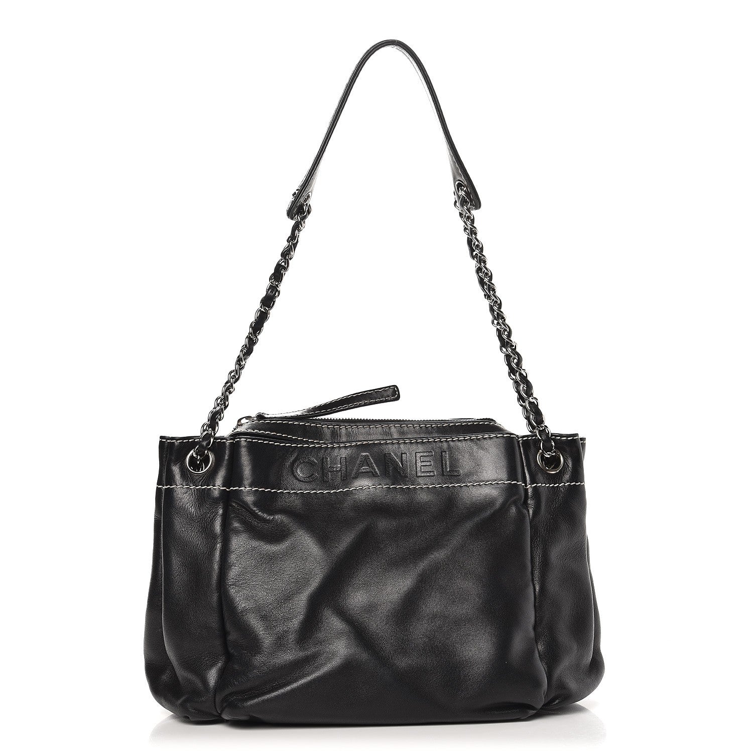 Chanel Lambskin Lax Accordion Hobo Black 1 of 7