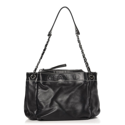 Chanel Lambskin Lax Accordion Hobo Black 1 of 7