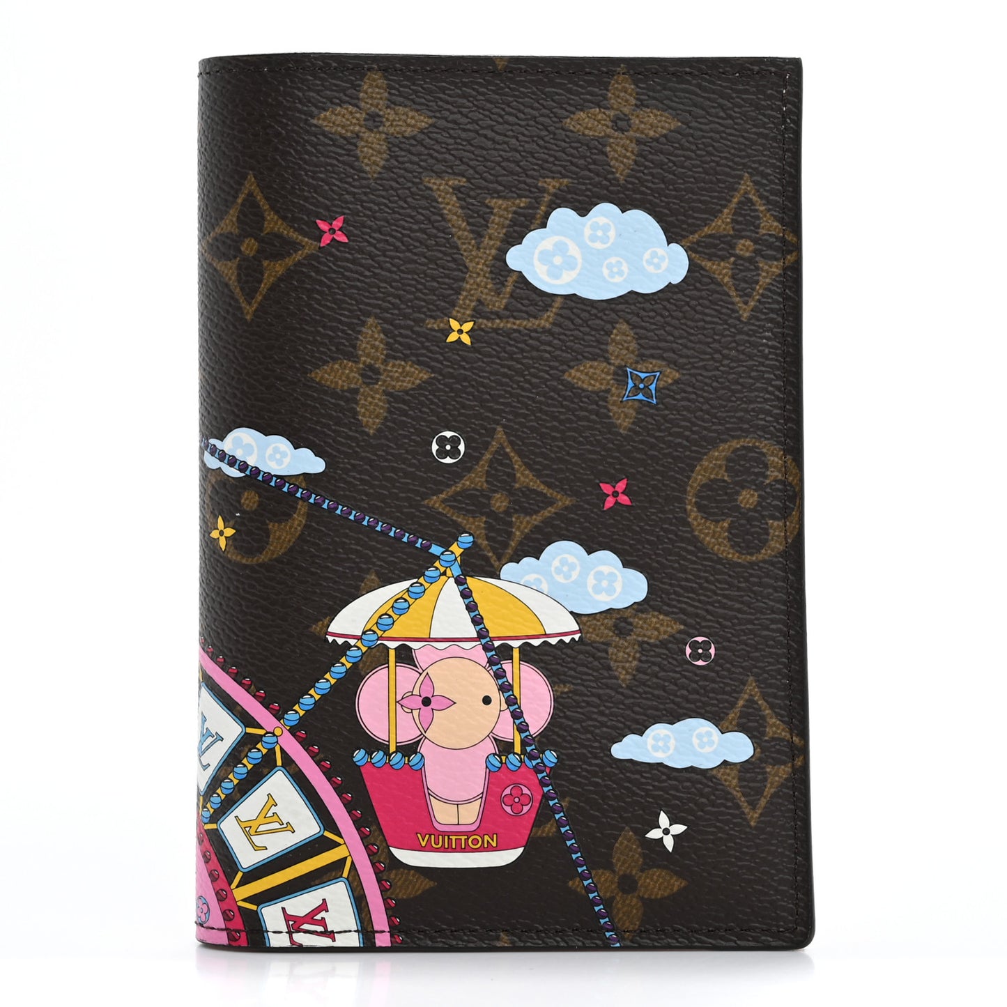 Monogram 2020 Christmas Animation Big Wheel Passport Cover Rose Ballerine