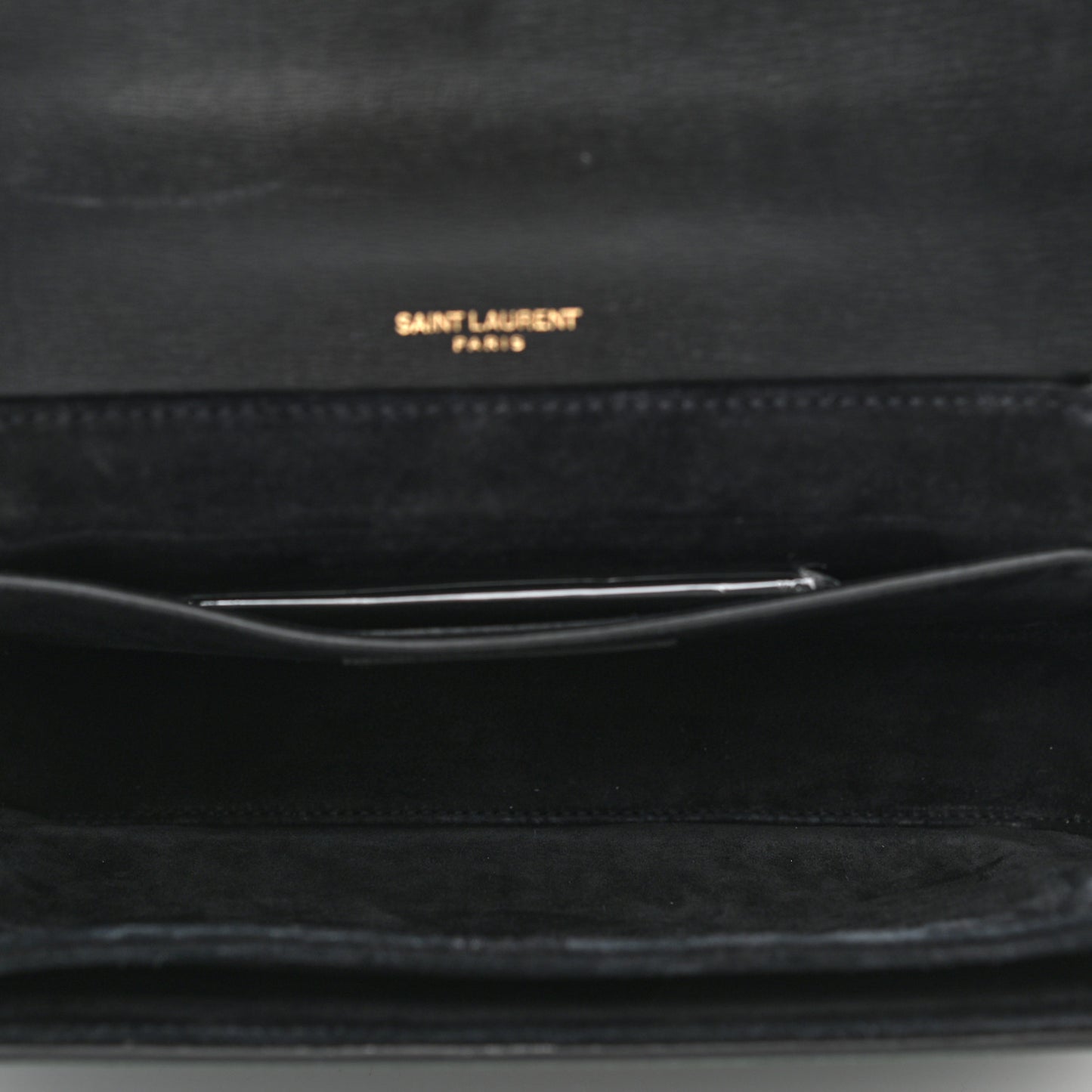 Smooth Calfskin Suede Medium Bellechasse Black Dark Green