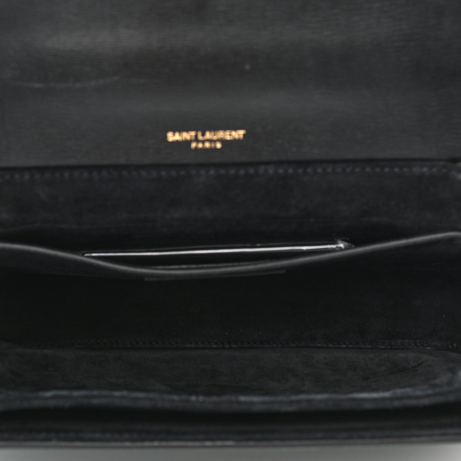 Saint Laurent Smooth Calfskin Suede Medium Bellechasse Black Dark Green 5 of 11