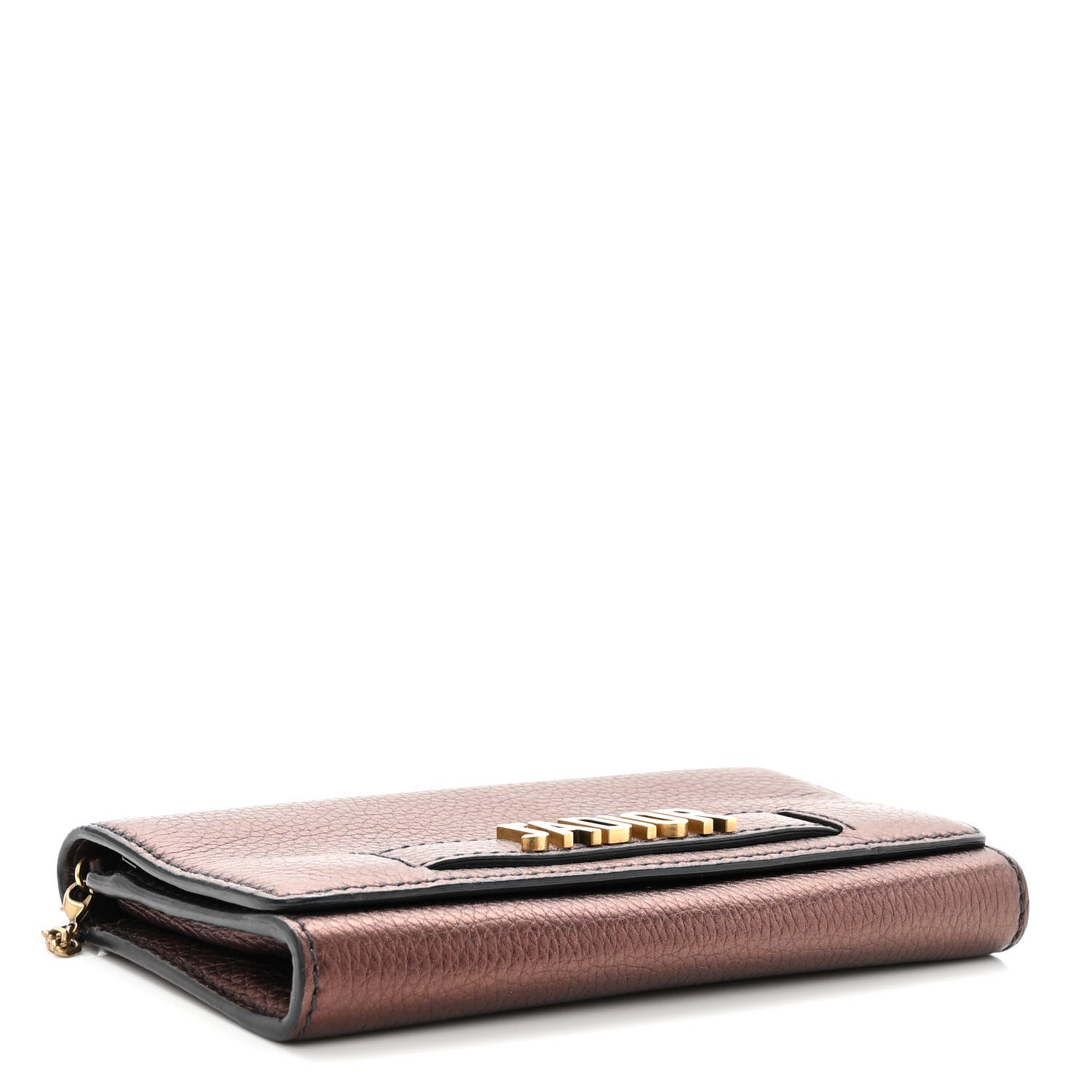 Christian Dior Metallic Calfskin J'adior Croisiere Chain Wallet 4 of 9