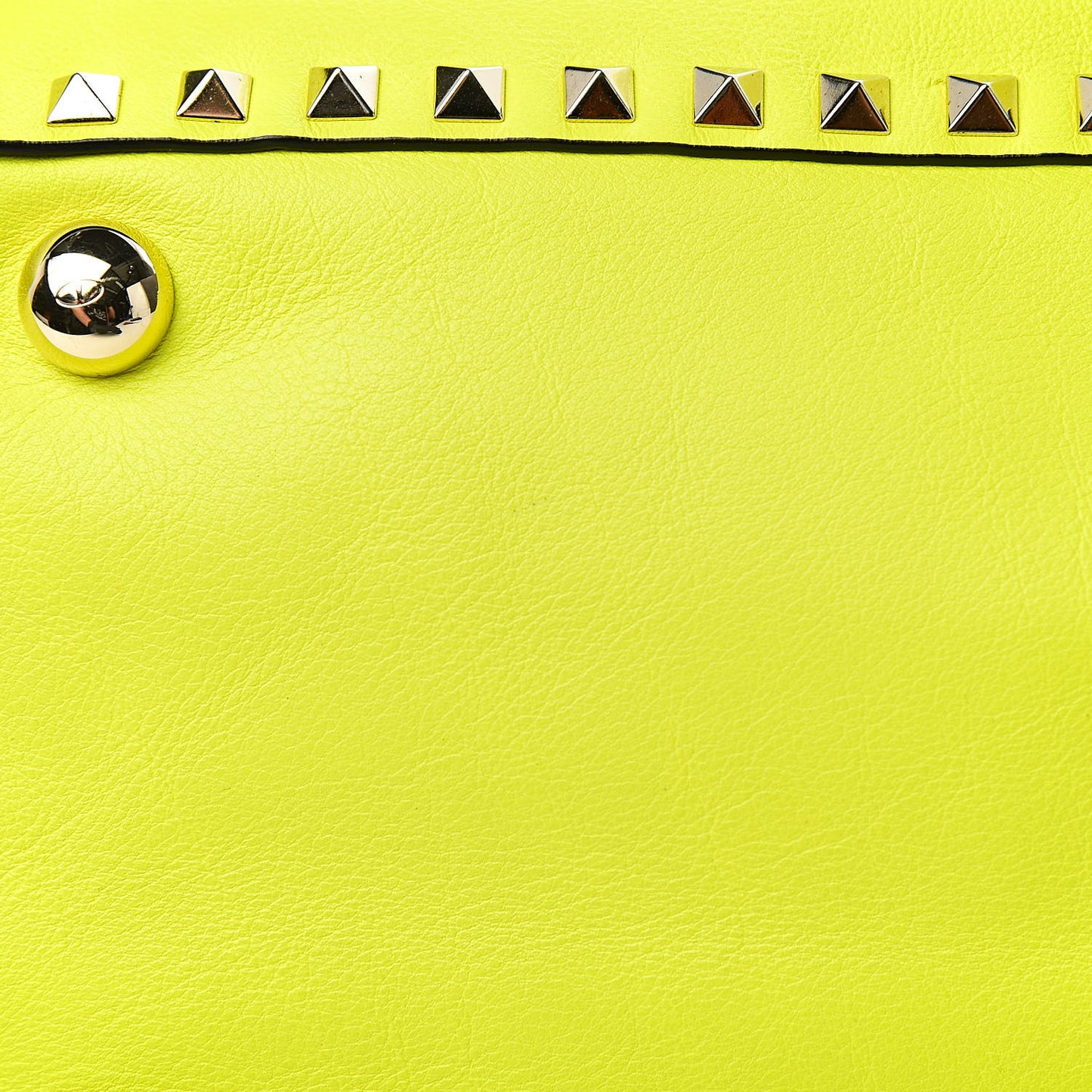 Vitello Medium Rockstud Tote Yellow Fluo