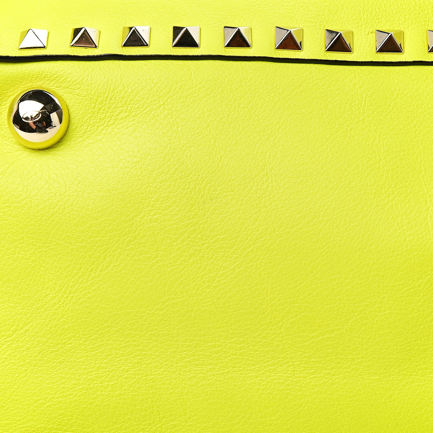 Valentino Garavani Vitello Medium Rockstud Tote Yellow Fluo 15 of 16