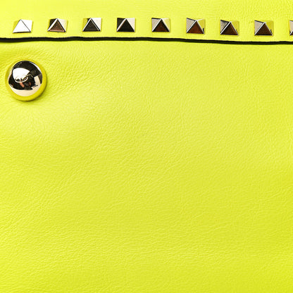 Valentino Garavani Vitello Medium Rockstud Tote Yellow Fluo 15 of 16