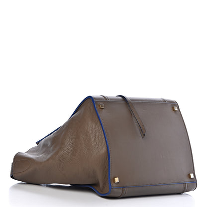 Celine Supple Calfskin Medium Phantom Luggage Khaki Cobalt Trim 4 of 20