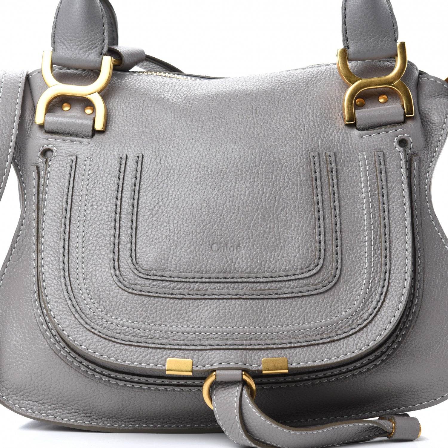 Chloe Calfskin Small Marcie Satchel Cashmere Grey 11 of 11