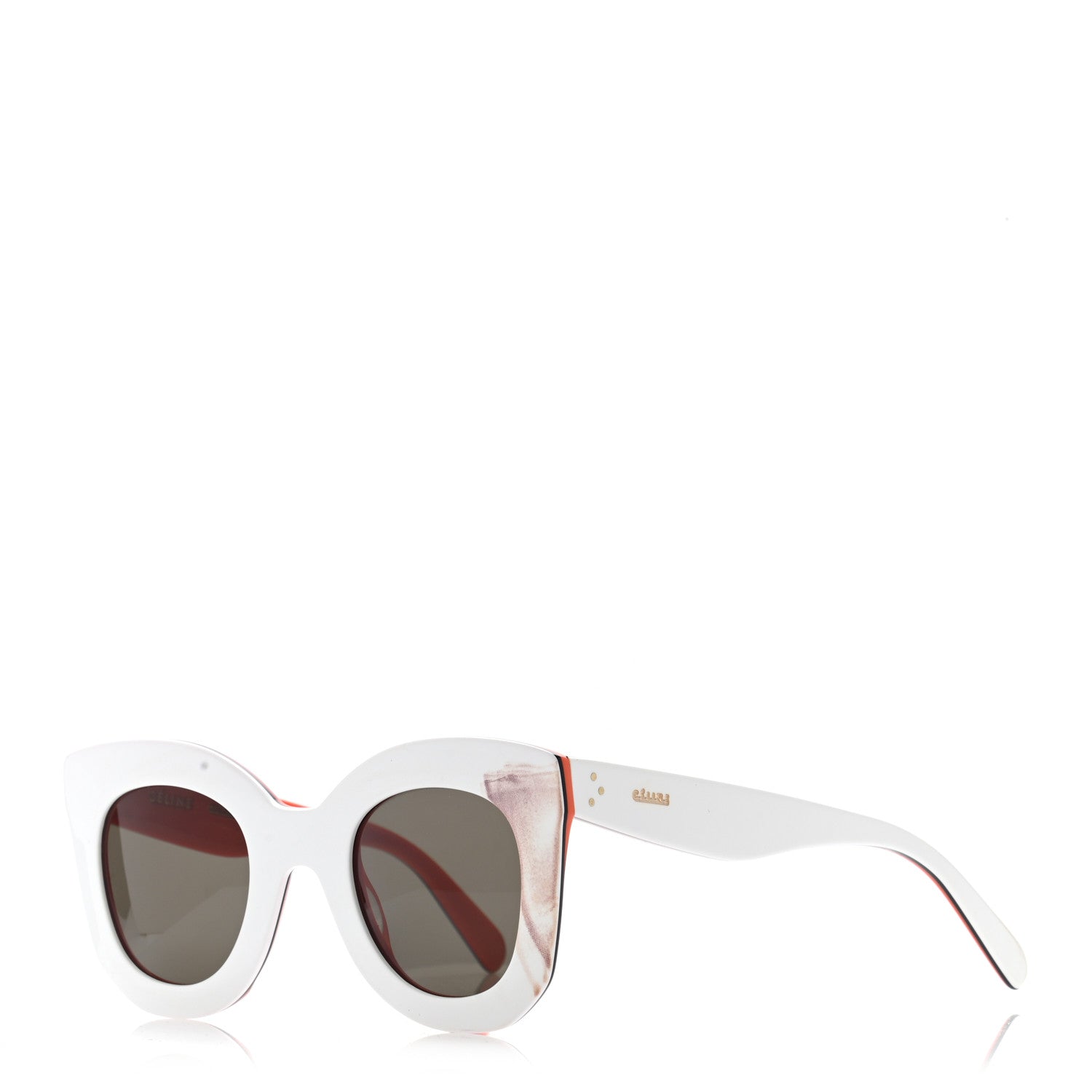 Celine Marta Sunglasses CL 41093/S White Orange 1 of 10