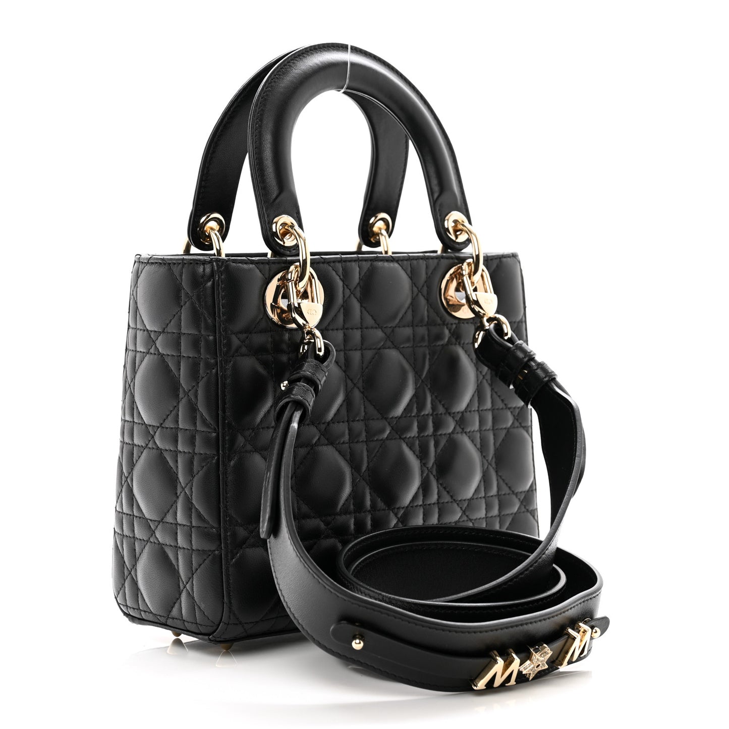 Lambskin Cannage Small My ABCDior Lady Dior Black