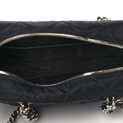 Prada Nylon Tessuto Impuntu Quilted Shoulder Bag Black 5 of 7