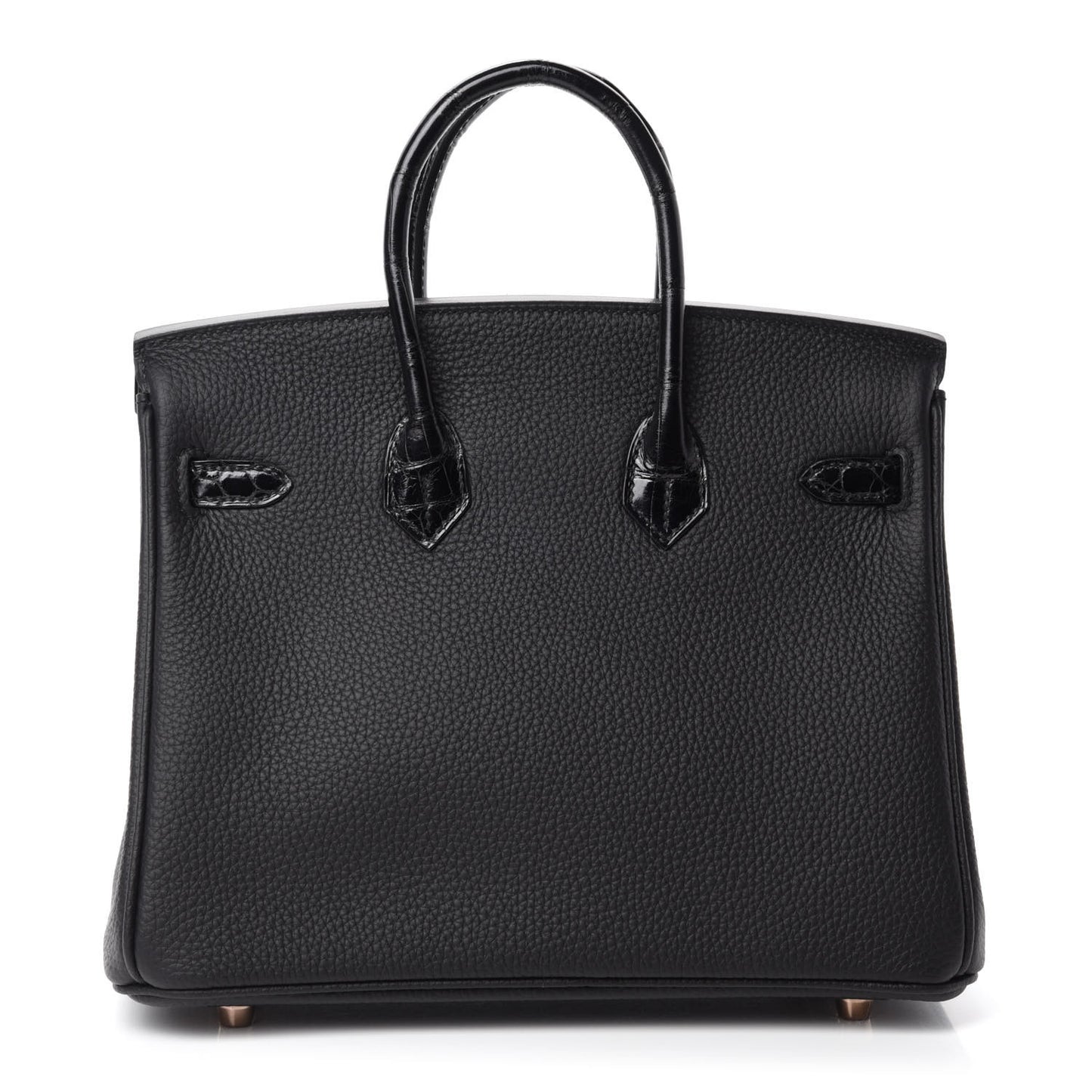 Togo Shiny Niloticus Crocodile Birkin Touch 25 Black