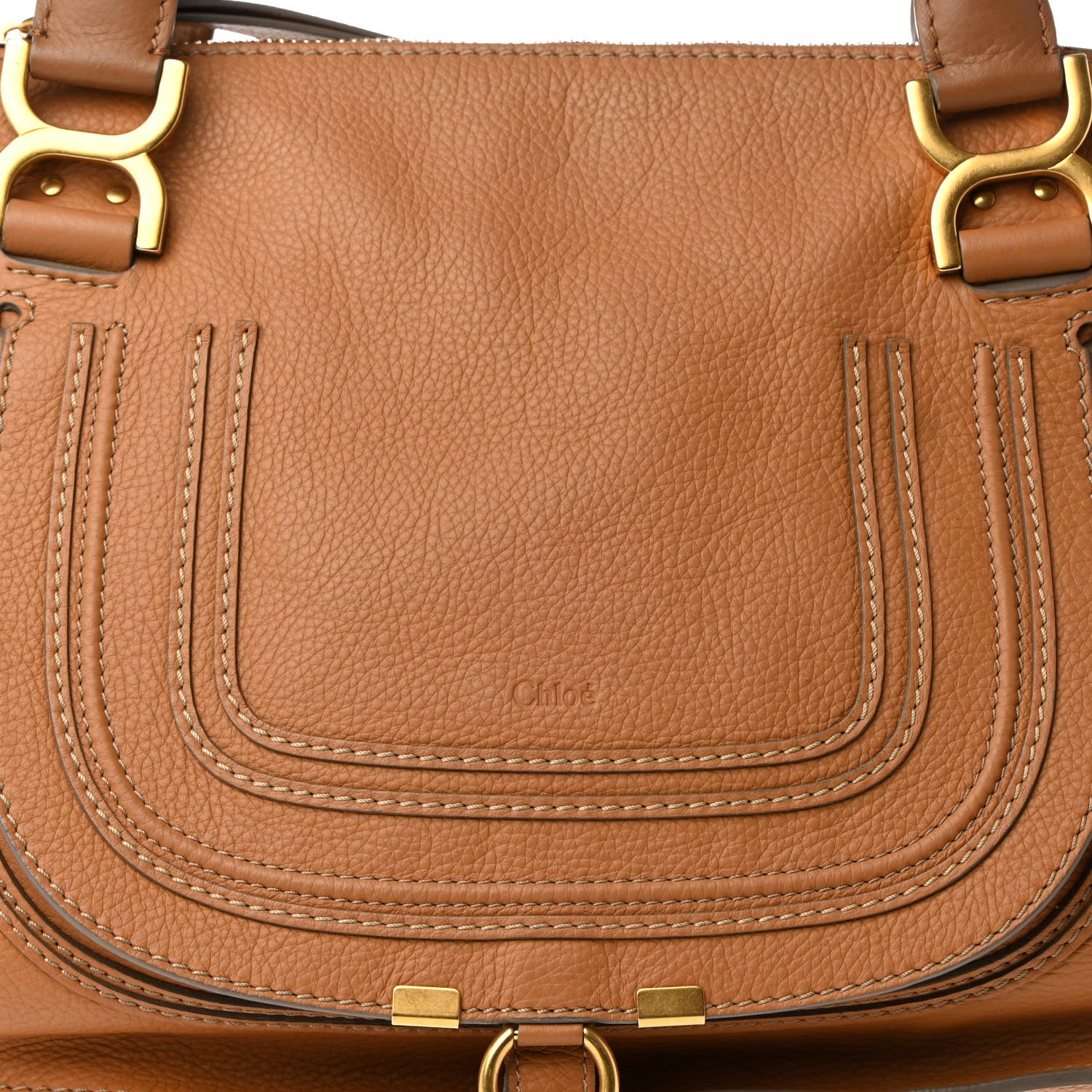 Chloe Calfskin Medium Marcie Satchel Gingerbread 8 of 15