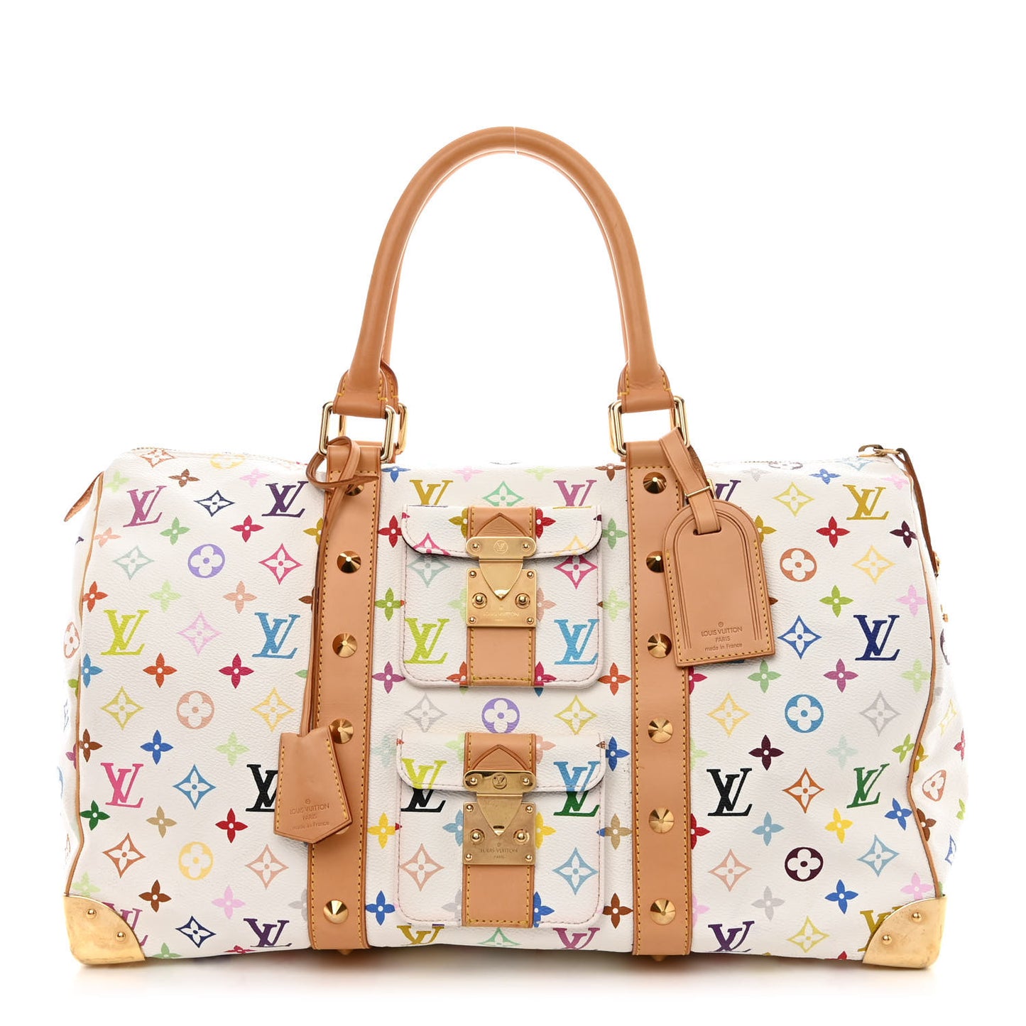 Monogram Multicolor Keepall 45 White
