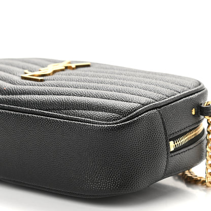 Saint Laurent Grain De Poudre Matelasse Monogram Mini Lou Camera Bag Black 8 of 8