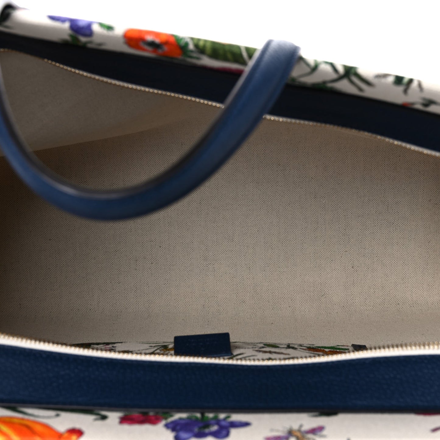 Canvas Large Flora Tote Navy Multicolor