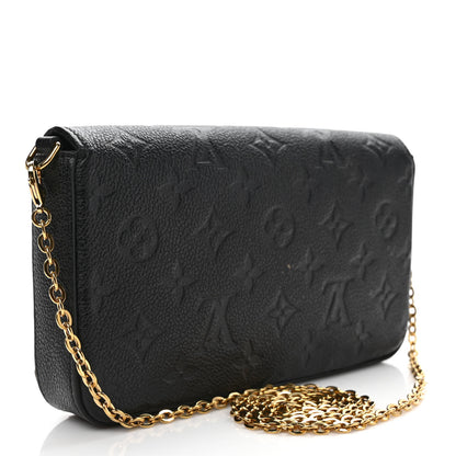 Louis Vuitton Empreinte Pochette Felicie Chain Wallet Black 3 of 11