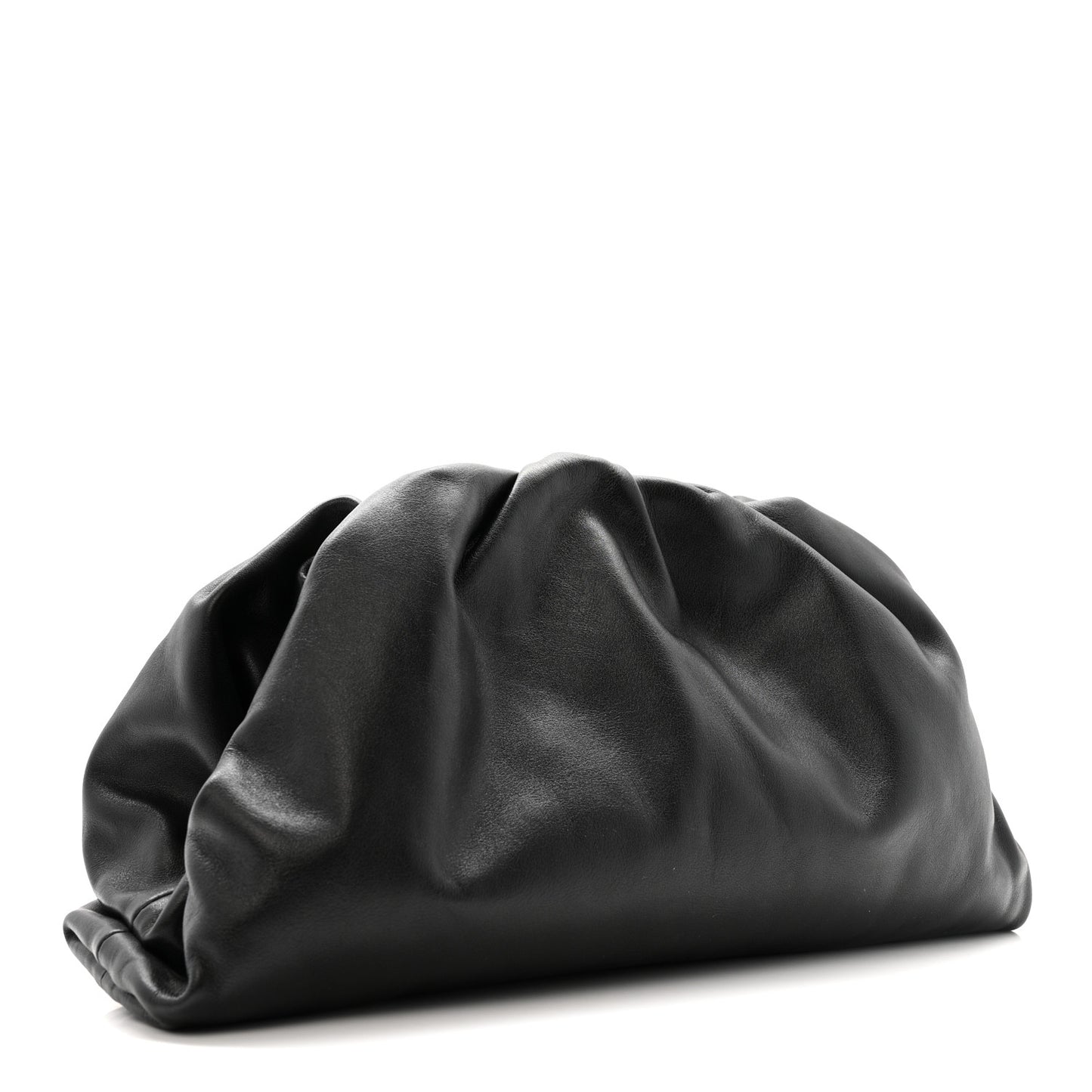 Smooth Butter Calf The Pouch Oversized Clutch Black