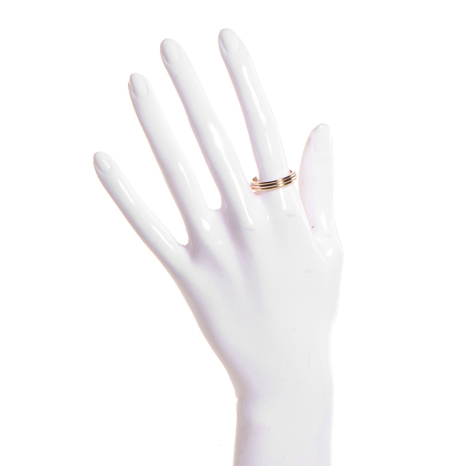Cartier 18K Pink Yellow White Gold Trinity Wedding Band Ring 58 US 8.25 2 of 5