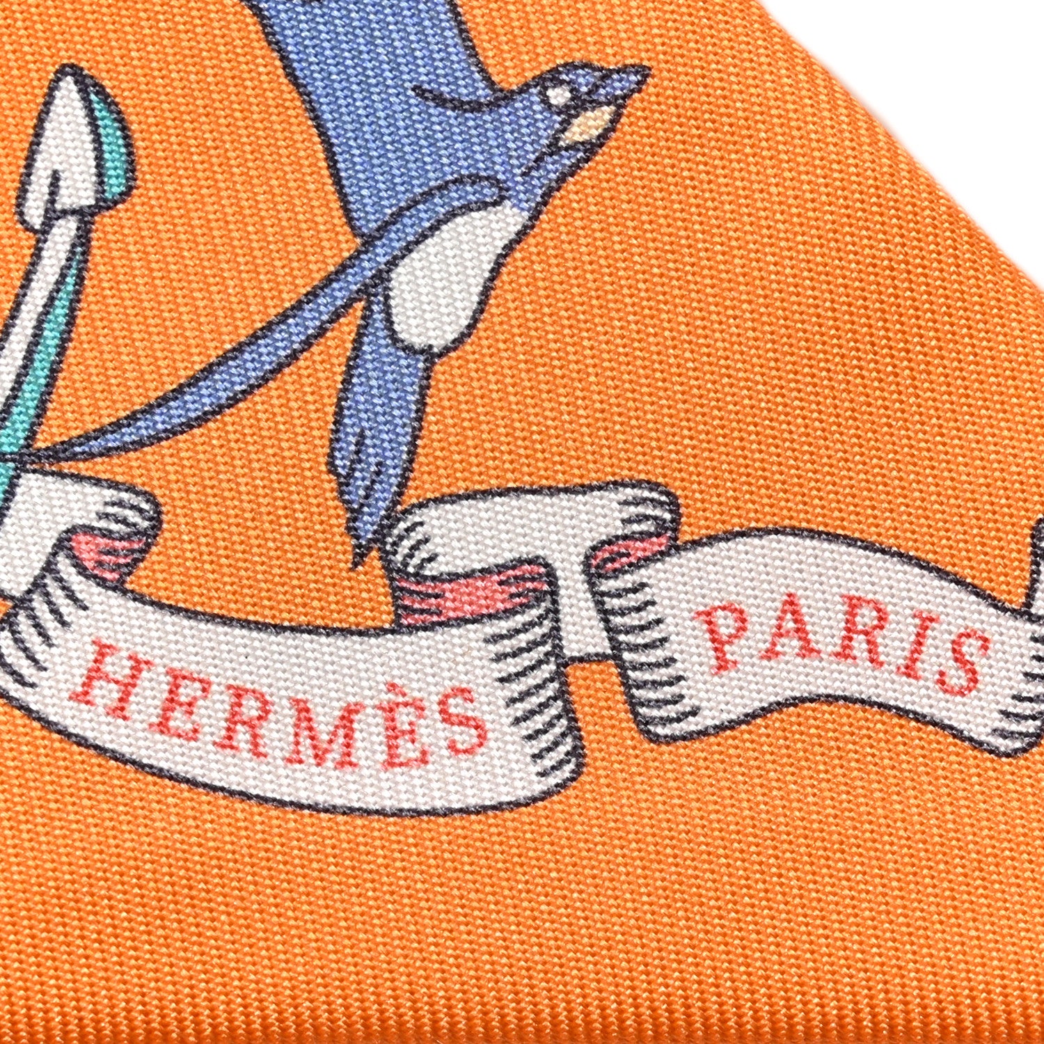 Hermes Silk Sur Mon Nuage Twilly Abricot Bleu Multicolor 2 of 4