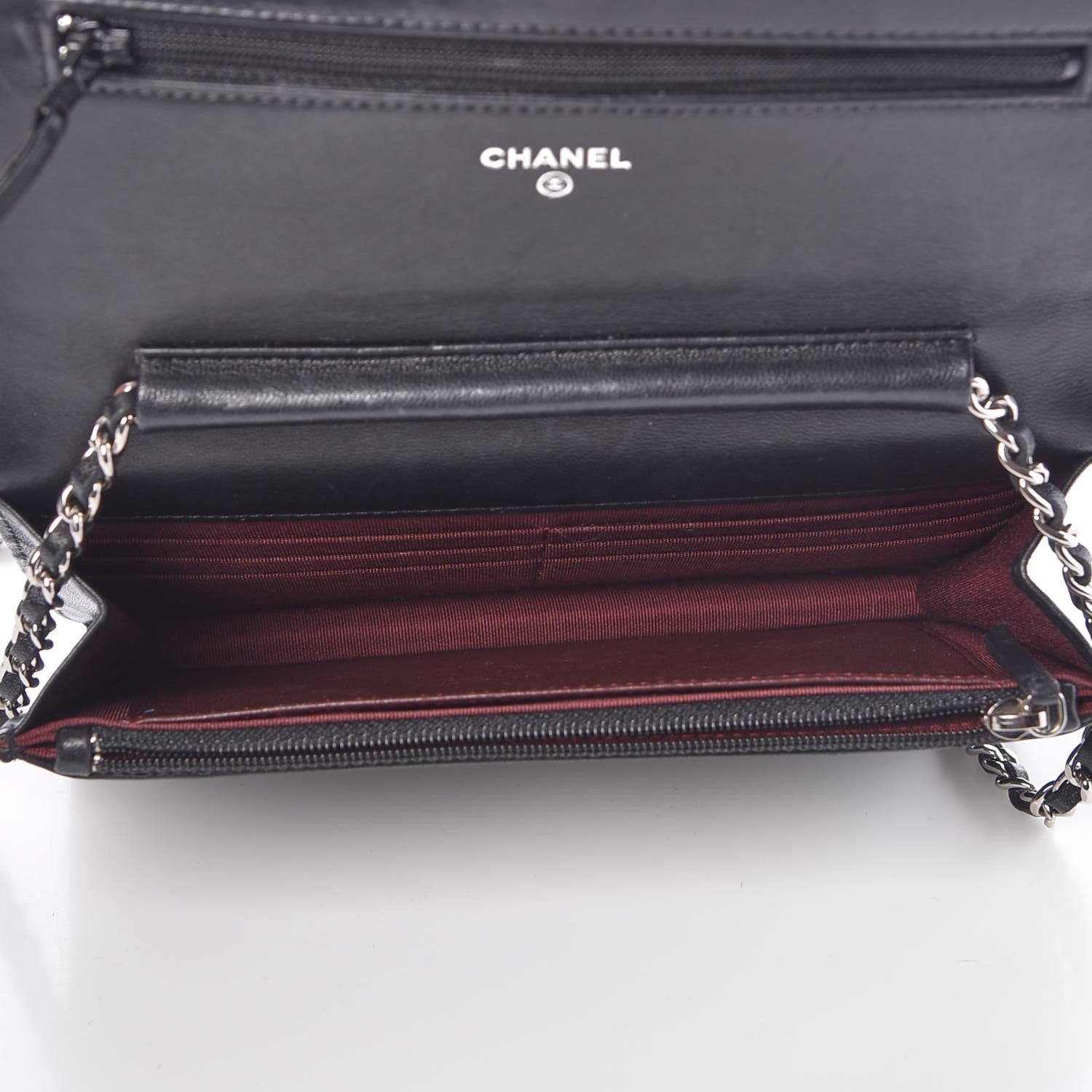 Chanel Lambskin Quilted Wallet On Chain WOC Black 4 of 13