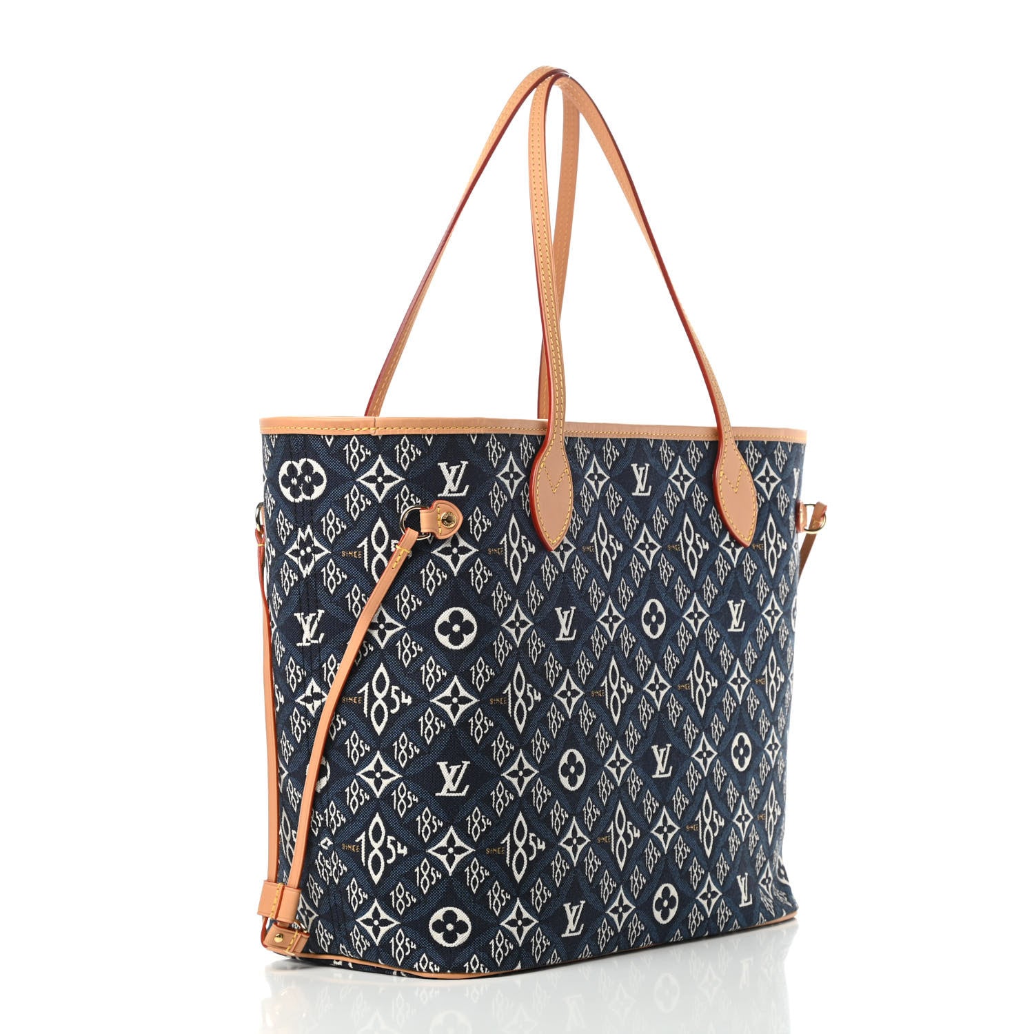 Louis Vuitton Jacquard Since 1854 Neverfull MM Blue 4 of 11
