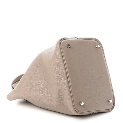 Hermes Taurillon Clemence Picotin Lock 22 MM Gris Asphalte 4 of 12