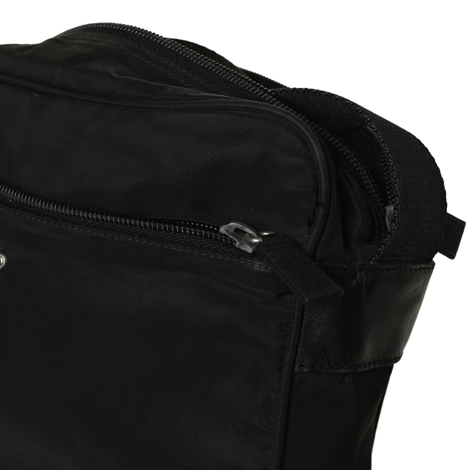 Prada Nylon Tessuto Messenger Bag Black 11 of 14