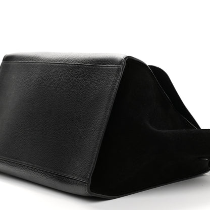 Celine Drummed Calfskin Suede Medium Trapeze Black 8 of 10
