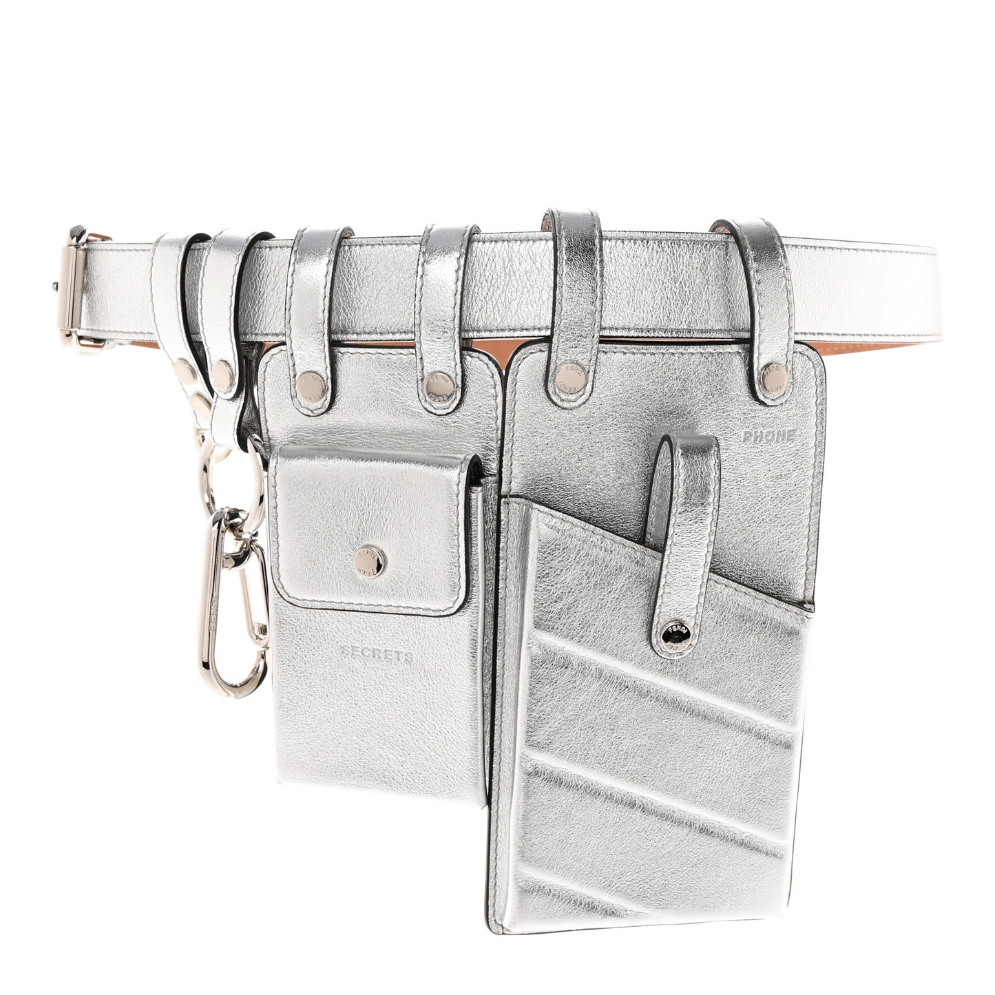 Vitello Catalan Mirror Multi Accessory Belt Argento