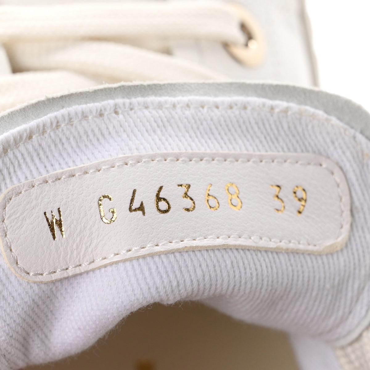 Chanel Lambskin Printed Logo Sneakers 39 White 9 of 9