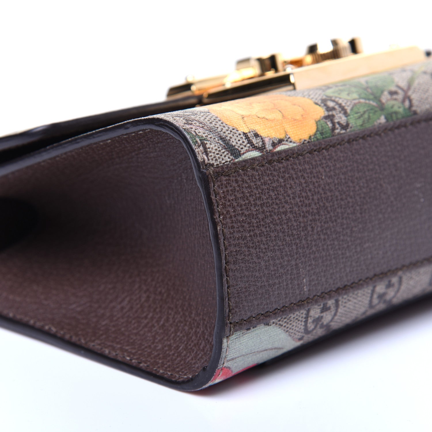 Gucci GG Supreme Monogram Tian Small Padlock Shoulder Bag Beige Multicolor New Acero 7 of 14